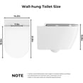 thumbnail image 2 of Wall Hung Toilet, Comfort Height One-Piece Toilet with Soft Closing Seat, Ultra-Thin Cover, Space-Saving Tankless Design, Ideal for Contemporary Bathrooms, White (Full Flat Toilet Seat), 2 of 9