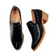 thumbnail image 4 of Colores de zapatos: charol de tacón bajo, blanco y negro, 4 of 4