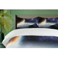 thumbnail image 4 of Ambesonne Galaxy Duvet Cover Set, Science Fiction Nature, Queen, Purple Black Orange, 4 of 6