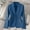 Blue, variant on Ready for Back to School GaThRRgYP 2025 Fall Business Blazers Jackets for Women,Ladies Solid Color Long Sleeve Lapel Button Temperament Suit Jacket White XXL