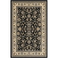 thumbnail image 3 of Unique Loom Sialk Hill Collection Area Rug - Washington (5' 3" x 8' Rectangle Black/Gray) Floral Traditional Perfect For Living Room Bed Room Dining Room Office, 3 of 8