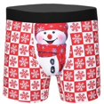 thumbnail image 1 of Men Adult Christmas Shorts Underwear Elastic Waistband Boxer Brief Stretchy Breathable Underpants Xmas Cosplay Party NightwearL Gong Bohan LED, 1 of 2