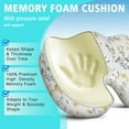 thumbnail image 5 of Premium Floral Pattern Memory Foam Seat Cushion Ergonomic Chair Pad for Office Chair, Car, Airplane & Bleachers Sciatica, Tailbone Hip & Back Pain Relief - Chair Cushion for Long Office Workers., 5 of 5