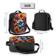 thumbnail image 2 of Rateoe Colorful Blooming Flowers Lunch Bag Reusable Lunch Box with Shoulder Straps for Men Women Insulated Portable Lunchbox for adults Suitable for School Work Picnic, 2 of 7