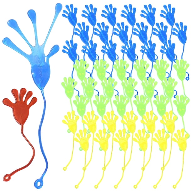 50 Piezas De Manos Pegajosas, Palmas Pegajosas Elásticas, Surtido De Varios Colores, Dedos Locos Y Elásticos, Para Niños Pequeños, Para Aliviar El Estrés, Juguete Divertido Para Fiestas Infantiles, F Muyoka Hogar