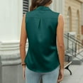 thumbnail image 6 of UAMVSH Womens Silk Satin Tank Tops Summer Sleeveless Button Down Shirts Lightweight Business Casual Collared Work Blouses, 6 of 6
