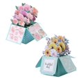thumbnail image 2 of New 3D Mother's Day Card Pop Up Flower Greeting Card Blessing Message Cards for Mother Wife Daughter Festival Gifting Supplies Gao Jinjia LED, 2 of 2