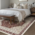 thumbnail image 3 of ARJINCUTE Vintage Distressed Bohemian Brown Large Area Rug 8' x 10' Non-Slip Washable Low Pile Floor Mat for Living Room, Family Room, Large Bedroom, 3 of 8