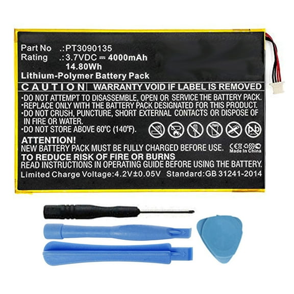 PT3090135 Battery for RCA Galileo Pro 11.5 RCT6513W87, Viking Pro 10 RCT6303W87