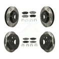 thumbnail image 1 of Transit Auto Front Rear Coated Drilled Slotted Disc Brake Rotors and Ceramic Pads Kit for Car Subaru WRX KDC-100449, 1 of 11