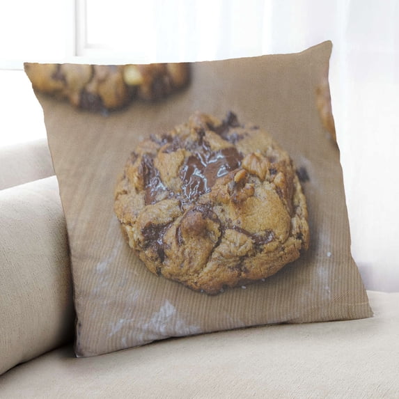 Ahgly Company Foods Cookies Indoor Throw Pillow, 18 inch by 18 inch