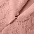 thumbnail image 6 of Hrsba Lace V Neck Long Sleeve Dress Women Knee Length Elegant Style Midi Dresses for Women, 6 of 8