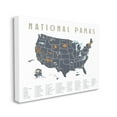 thumbnail image 2 of Stupell Industries National Parks United States Adventure Map Blue White, 48 x 36, Design by Daphne Polselli, 2 of 5
