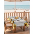thumbnail image 2 of 54x80 Inch Outdoor Tablecloth with Umbrella Hole Zipper Rectangle Yellow Sunflower Plaid Rectangular Tablecloths Outside Waterproof Bows White Wood Country Art Patio Table Cover for Picnic Party, 2 of 8