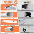thumbnail image 2 of Double Curtain Track Ceiling Mount, Aluminum Alloy Ceiling Track with Upgrade Roller, Heavy Duty White Aluminum Track Curtains Rail for Bedroom/Window/Hotel Drop Ceiling, 2 of 4
