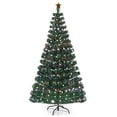 thumbnail image 2 of Costway 7' Pre-Lit Fiber Optic Artificial Christmas Tree w/ 280 LED Lights & Top Star, 2 of 9
