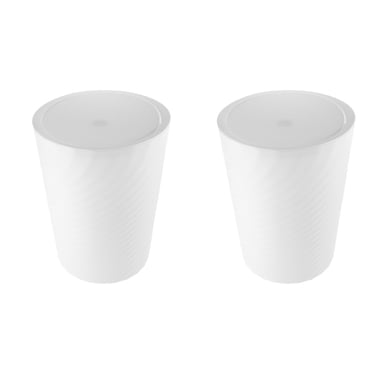 Set of 2 Kitchen Small Trash Can Automatic Threaded Office