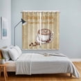 thumbnail image 5 of Curtains 84 Inches Long 2 Panels, Retro Coffee Grommets Window Treatment Curtain, Modern Vintage Farmhouse Brown Coffee Beans Thermal Curtains Drapes for Living Room/Bathroom, 5 of 9