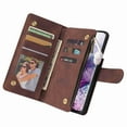 thumbnail image 3 of Galaxy S21 Plus Wallet Case, Dteck Soft Leather Zipper Wallet Case Magnetic Buckle Horizontal Flip Cover with 5 Card Slots/Photo Pocks for Samsung Galaxy S21 Plus, Coffee, 3 of 6