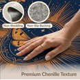 thumbnail image 6 of ODIKA 9'x12' Washable Area Rug Non-Shedding, Easy Care Boho Floral With Mystical Celestial Medallion Accents Witchy Moth Refined for Master Suite, California King, Under Bed, 6 of 7