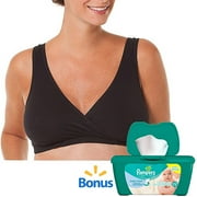 Loving Moments by Leading Lady Maternity Nursing Sleep Bra plus BONUS Huggies Wipes