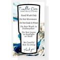 thumbnail image 2 of Handmade Tumbler Cleaning and Care Instruction Card  50 Pack  For Vinyl, Glitter, Decals, Crafters, Epoxy, Resin  Gold and Dark Blue Marbled Design, 2 of 9
