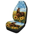 thumbnail image 5 of Jeiento Sunflower Car Seat Covers Front Seats Only Horse Automotive Front Bucket Seat Covers Protective Accessory 1 Piece Comfortable High Back Driver Seat Cover Fit for Most Vehicles, 5 of 6