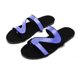 thumbnail image 4 of Amzcrzy Zapatos de mujer,Zapatos de mujer,Zapatillas de mujer, Sandalias planas informales con cristales sólidos y estilo romano para mujer, tallas grandes Sandalias Mujer Zapatillas De Casa, 4 of 6