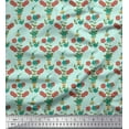 thumbnail image 1 of Soimoi Rayon Fabric Leaves & Floral Decor Fabric Printed Yard 56 Inch Wide, 1 of 3