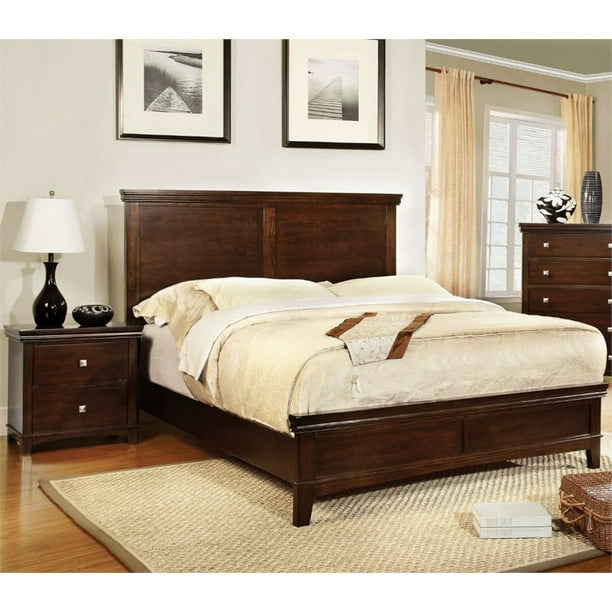 Foa Brighton 2pc Cherry Solid Wood, How Much Is A California King Bed Set