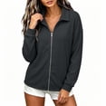 thumbnail image 4 of Enjoytime Lightweight Jacket Women Collared Long Sleeve Zip Up Knit Jackets Fall Plus Size Fashion Work Casual Outerwear 2026, 4 of 5