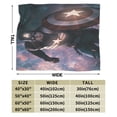 thumbnail image 3 of Manta del Capitán América, suave, acogedora, cálida y ligera, para sofá, cama, silla, camping, viajes, decoración, picnic, 60 x 50 pulgadas, 3 of 5