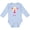AE-Light Blue, variant on Cheerleaders, Girl With Blonde Hair, Pink Uniform Girls Long Sleeve Baby Bodysuit