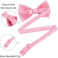 thumbnail image 3 of LAICAIW Classic Pre-Tied Bow Tie for Children & Adults Solid Color Adjustable Bowtie Gabardine, 3 of 7