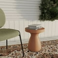 thumbnail image 6 of LeisureMod 16" Wide Round Side Table in Fiberstone with Hourglass Pedestal Design for Indoor and Outdoor Use Wisp Collection in Pink, 6 of 11