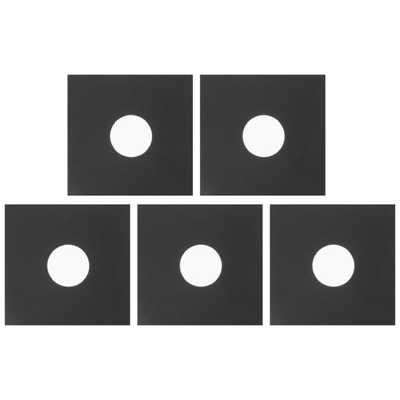 YOSADIER 6-Pack Black Vinyl Record Sleeves Protective Outer Covers for Vinyl Storage with Easy Opening and Material