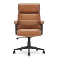 thumbnail image 2 of Pemberly Row Executive Ergonomic Mid-Back Office Chair Bonded Leather Cognac, 2 of 2