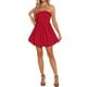 thumbnail image 2 of Vestido tubo sin mangas Inspire Chic para mujer, vestido mini de fiesta sin hombros, color rojo, 2 of 6