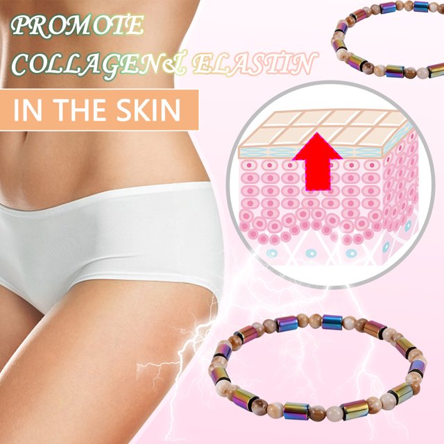 Hot6sl Ofertas de La Semana Tobillero de Playa con Cuentas de Cálculos Biliares Magnéticas Negras Ovaladas y Personalidad para Mujer