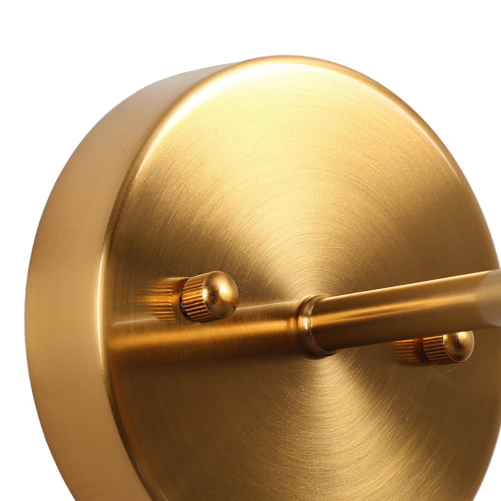 LNC Modern Gold Wall Sconce with Hammered Glass Shade, 1-Light Dimmable Vanity Fixture