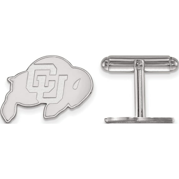 Sterling Silver Rh-Plated Logoart University Of Colorado Cuff Link (15 X 18) Made In United States ss010uco