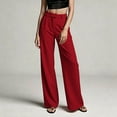 thumbnail image 2 of ThriftyPlait Women's Wide Leg Dress Pants Trendy High Waisted Pleated Front Flowy Palazzo Pants Loose Fit Business Casual Trousers for Work Office, 2 of 7