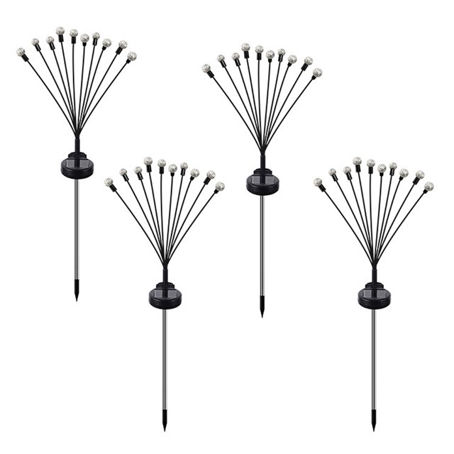 Luz De Tierra Lámpara de césped con interruptor automático de luz de tierra solar para patio (H)