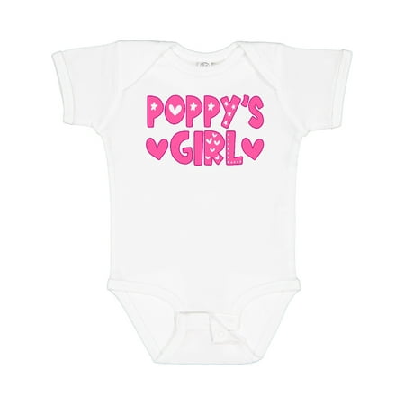 

Inktastic Poppy s Girl Pink with Hearts Girls Baby Bodysuit