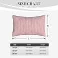thumbnail image 6 of Naloa Pink Stripes Pillowcase, Throw Pillowcase, Wrinkle-Free, Stain-Resistant with Hidden Zipper for Bedroom Sofa - 14"x20", 6 of 9