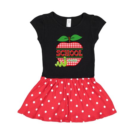 

Inktastic Apple School is Cool Gift Toddler Girl Dress