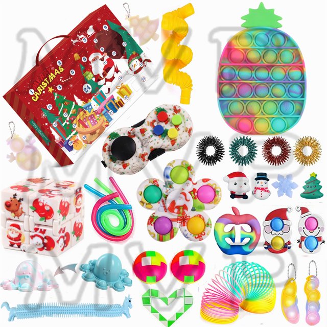 TheFound Trousse de Jouets de Décompression à Pression Noël Jouets Sensoriels pour le Bout des Doigts