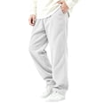 thumbnail image 2 of SAWOBUUN Men's Corduroy Pants Wide Leg Elastic Waist Loose Fit Casual Trousers with Pockets, 2 of 6