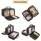 thumbnail image 2 of Neceser de viaje OCHEAL de maquillaje transparente de doble capa, negro, 2 of 9