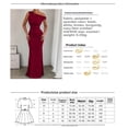 thumbnail image 6 of Women's Off-Shoulder Collar Waist Pleated Sleeveless Sexy Dress, 6 of 6